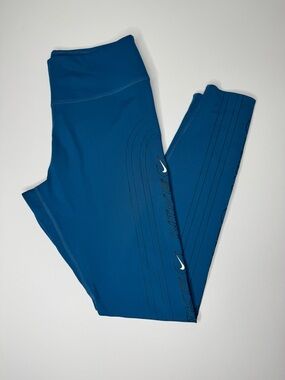 Nike Dri-FIT Leggings Blue Size Medium Athletic Running Gym Pants